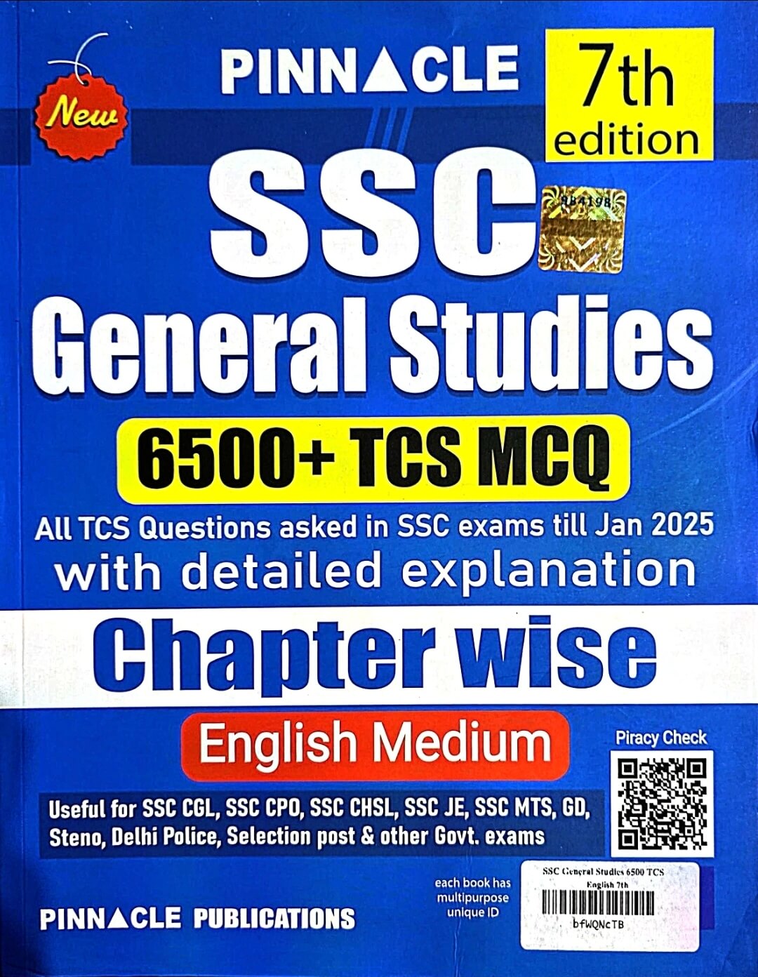 Pinnacle SSC General Studies Chapter wise 6500+ MCQ Eng.m