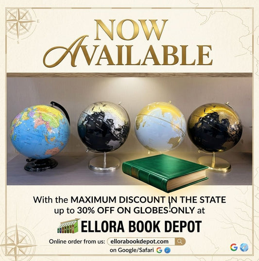 Neoorb Globe 6 Inch : 15 cm Blue with Golden Stand Hin.m