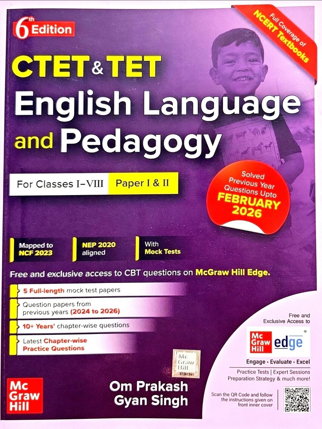 Mc graw hill, CTET & TETS English Language & Pedagogy Class 1 to 8, Paper 1 & 2 Eng.m