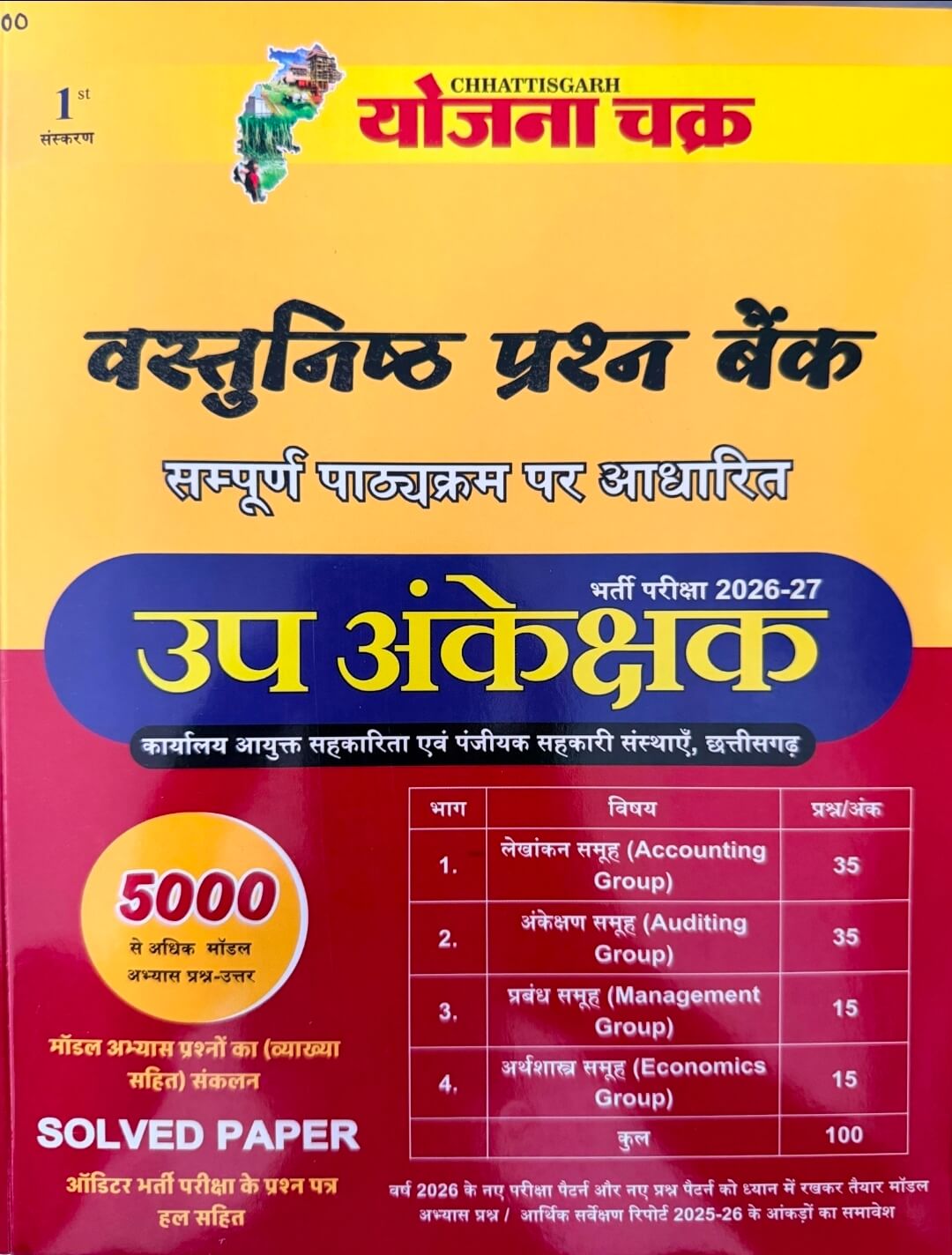 Yojana Chakra Up Ankekshak, Sub Auditor, Vastunishth Prashn Bank
